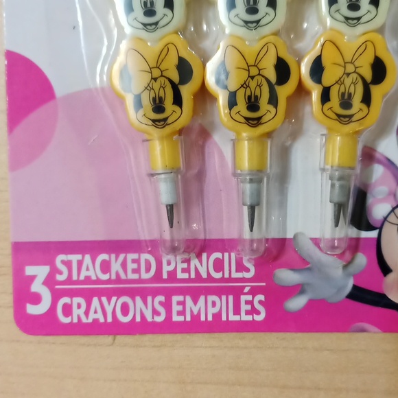 $5 Disney Minnie Mouse Mickey Stacked Pencils Pencil - Picture 4 of 5
